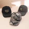 Spring And Autumn Fashion Patchwork Embroidered Letter Five-pointed Star Baseball Cap, Military Style Outdoor Versatile All-purpose Beanie Hat