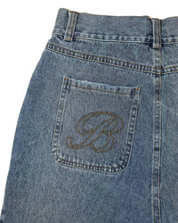 New Fashion Men's Loose Fashion Fashion Brand Retro Alphabet Denim Shorts