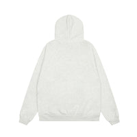Casual Simple Embroidery Velvet Padded Hooded Sweatshirt