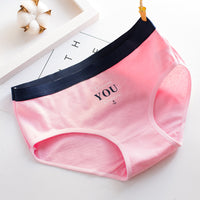 Cotton Mid Waist Cartoon Printed Starfish Combination Women's Briefs
