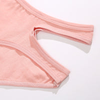 Cotton Briefs Women's Solid Color Waist Hollow Underwear