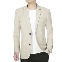 Men's Business-Casual Solid-Color Suit Jacket Coat