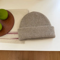 Women's Double-layer Wool Flanging Woolen Cap