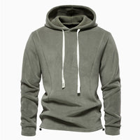 New Mens Long-sleeve Hoodie With A Stand-up Collar And A Half-zip