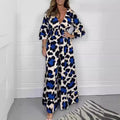 Fashion Leopard Print Elastic Waist Loose Jumpsuit