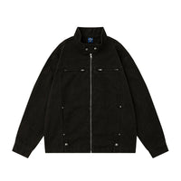 Stand Collar Zipper Jacket Men's Loose Spring And Autumn Sleeve Zipper Workwear
