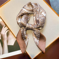 Women's Vintage Printed Silk Scarf