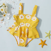 Personalized Flower Print Cute Bikini Swimsuit