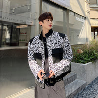 Design Sense Three-dimensional Pocket Men's Casual Stand Collar Small Jacket