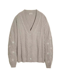Cardigan Embroidery XINGX Loose And Idle Dinified Sweater