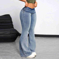 Women's Tight Stretch Leggings Show Fashionable Peach Butt Jeans