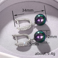 Magical Black Fashion Design Earrings With Zircon