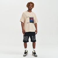 Silhouette Landscape Printing Short Sleeve Men