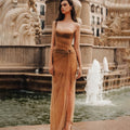 Slant-neck Sleeveless Midi Dress For Women