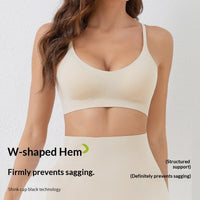 Ice-silk Jelly Seamless Push-up Bra With Semi-fixed Cups Thin And Breathable For Summer