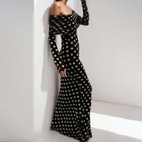 Crew-neck Figure-hugging Sheath Dress