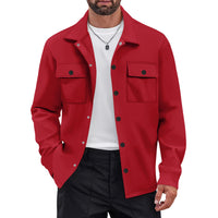 Retro Single-breasted Lapel Casual Long-sleeve Jacket
