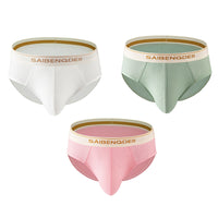 Men's Thin Breathable Sexy Briefs U Convex Big Bag Comfortable Solid Color Simple