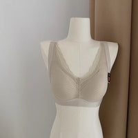 Women's Push Up Adjustable Wireless Lace Bra With Shoulder Straps
