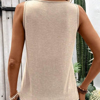 Women's Solid Color Simple Daily Wear Sleeveless Tank Top
