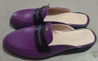 New Men's Solid Movement Pointed Back Half Cut Versatile Casual Leather Shoes And Slippers