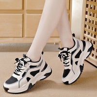 Fashionable Thick-soled Lightweight Women's Athletic Casual Shoes With Soft Soles