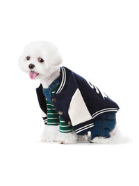 Pet Dog Cat Sweater Printed Baseball Uniform