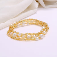 Women's Colorful Beaded Elastic Waist Chain