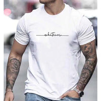 Plus Size Men's Funny Printed Casual Round Neck T-shirt