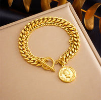 Fashionable Heart Pendant Bracelet Round Bracelet