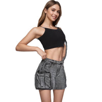 Womens Non-stretch Denim Shorts