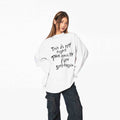 Distressed Letters T-shirt Loose Casual Bottoming Top