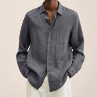 Men's Autumn New Casual Cotton Linen Shirt