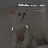 Fashion Waffle Cat Pulling Rope Chest Strap