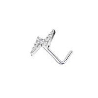 Peach Heart Butterfly With Zircon Stainless Steel Piercing Nose Ring