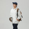 Retro Hooded Sweater Men And Women Irregular Zipper