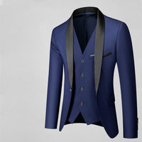 Green Fruit Collar Men's Business Casual Suit