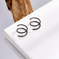 Spiral Double Ring Nose Pin Vacuum Electroplating Human Body