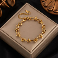 Hip-Hop Punk Thorn-Style Titanium Steel Bracelet And Necklace Set