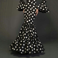Womens Retro French Polka-Dot Dress