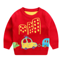Children's Autumn And Winter New Double-layer Cotton Sweater