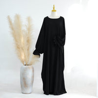 Middle East Dubai Turkey Solid Color Dress Leisure
