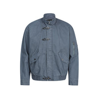 American Retro Autumn And Winter High-end Washed Vintage Design Stand-collar Casual Jacket