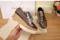 Women's Shoes With Carved Waterproof Platform Wedges
