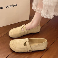 French Retro Round Toe Single Shoe Women's Soft Sole Versatile Mary Jane Shoes Fairy Style Grandma Shoes