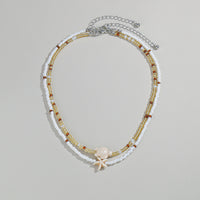 Cross-border Fashion Ocean-Style Turquoise Starfish Turtle Seed Bead Necklace