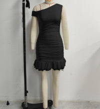 Sexy Backless Slimming Pleated Sheath Mini Skirt