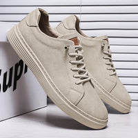 Men's Shoes Cowhide Board Shoes British Low-top
