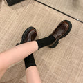 British Style Retro Rub Colored Thick Bottom Loafers