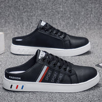 Summer Men's Casual Breathable Semi Slipper White Shoes